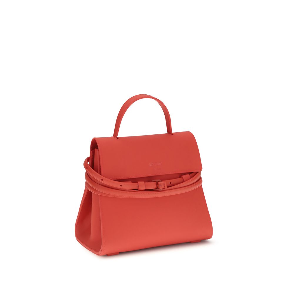 Discover the Moschino Tie Me Handbag, a luxurious silicone masterpiece from the SS26 collection, embodying modern elegance and playful sophistication for the discerning individual.