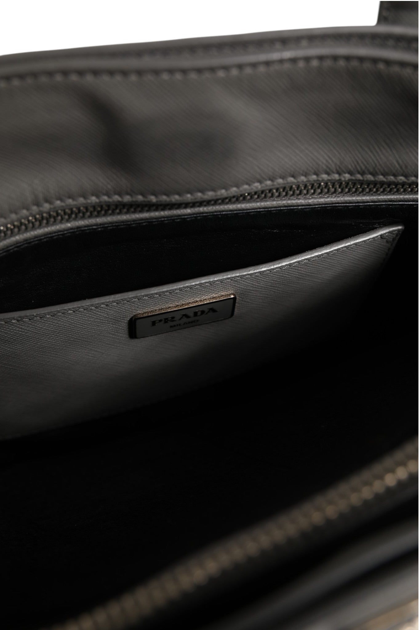 Prada Gray Saffiano Leather Tote