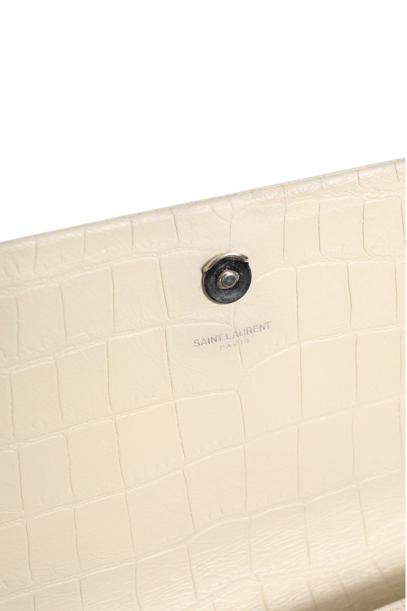 Saint Laurent Kate Tassel Small Croc-Embossed Leather