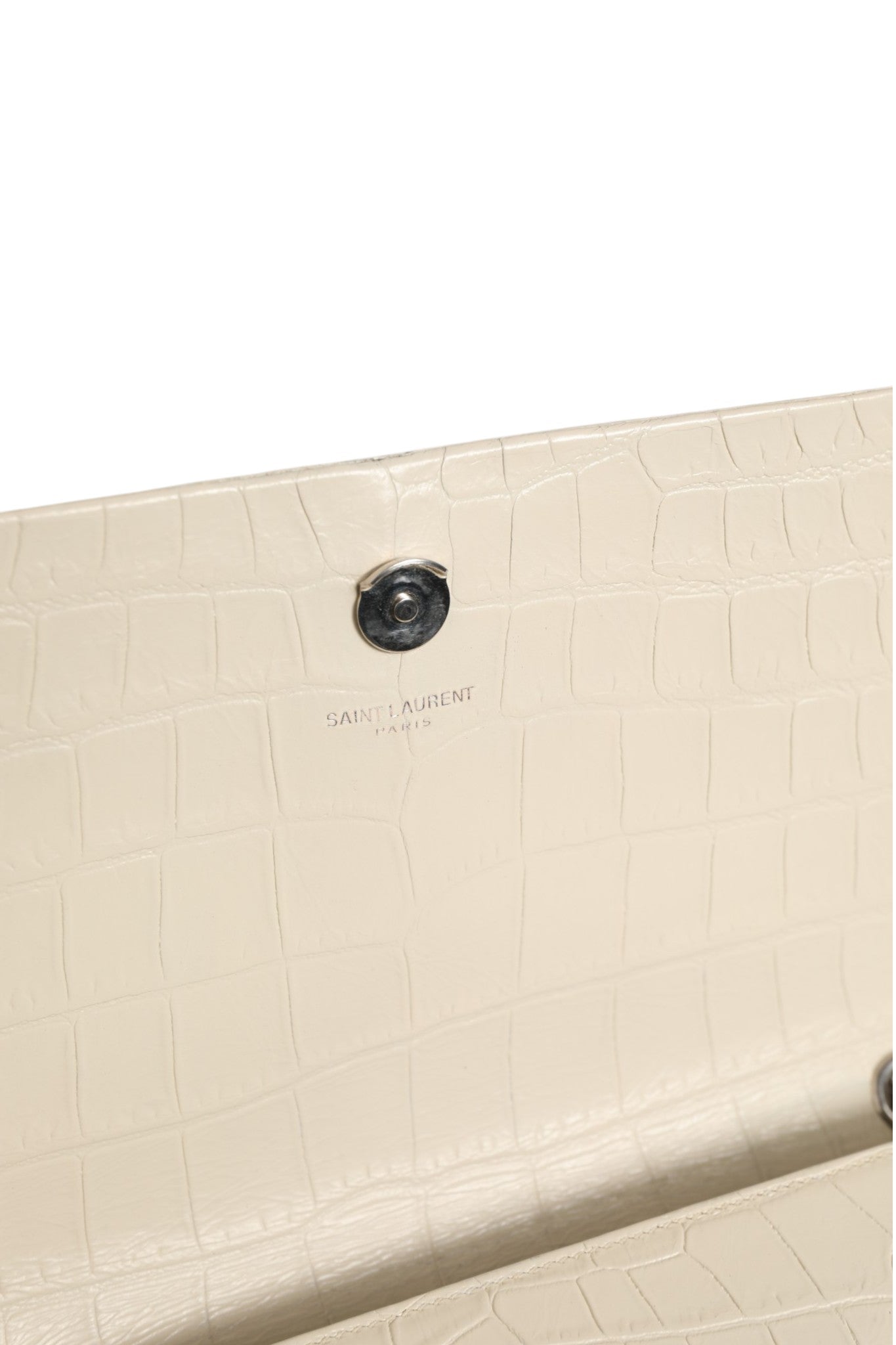 Saint Laurent Kate Tassel Small Croc-Embossed Leather