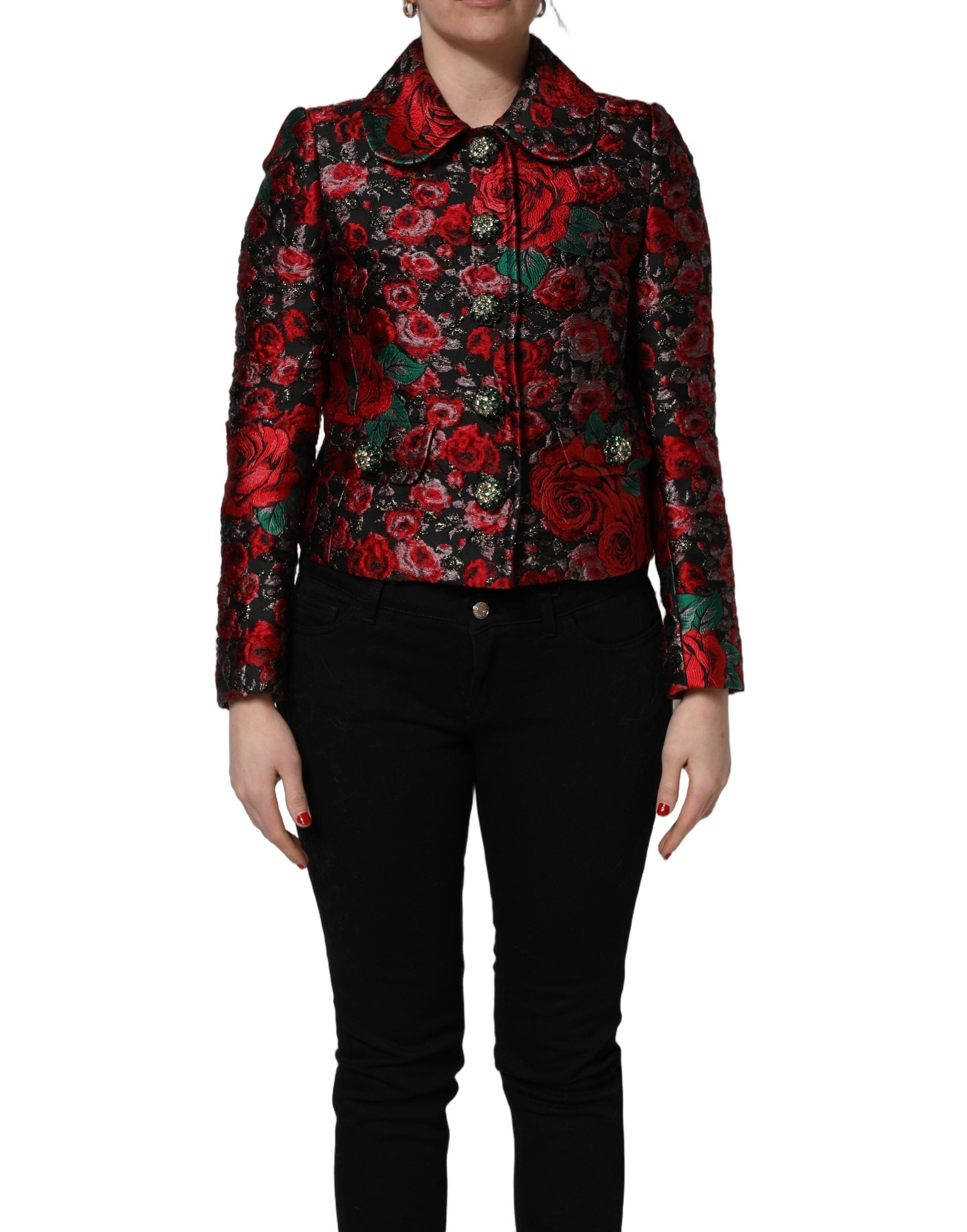 Indulge in the exquisite Dolce & Gabbana Multicolor Floral Brocade Button Blazer Jacket, a masterpiece of Italian craftsmanship that elevates your wardrobe with luxurious elegance.