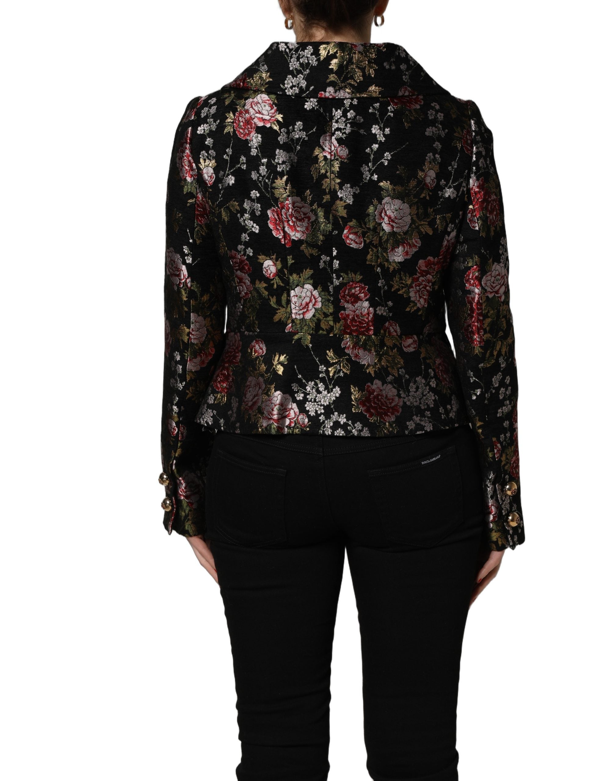 Indulge in the exquisite Dolce & Gabbana Multicolor Floral Brocade Blazer, a masterpiece of Italian craftsmanship, blending opulence and artistry for the discerning connoisseur.