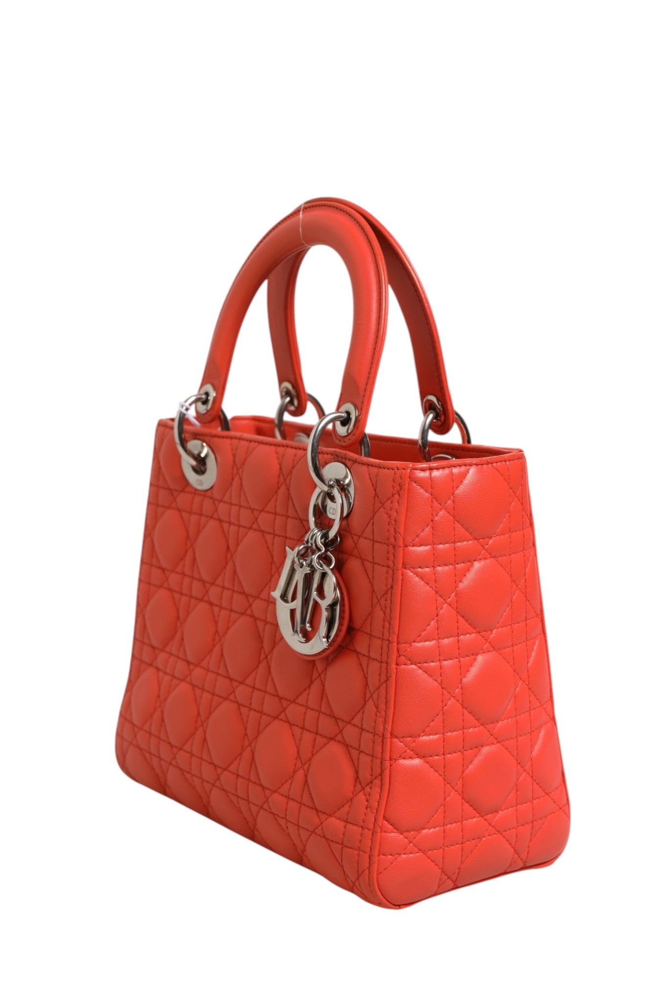 Christian Dior Lady Dior Bag - Orange Cannage Lambskin Luxury