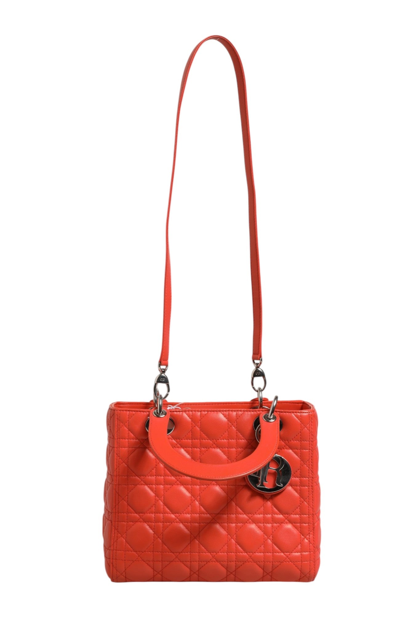 Christian Dior Lady Dior Bag - Orange Cannage Luxury Couture