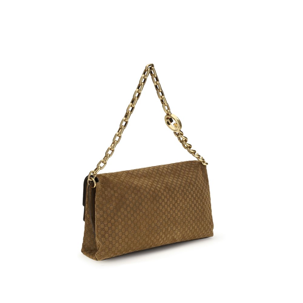 Gucci Beige Suede Leather Handbag – Artisanal Luxury Redefined