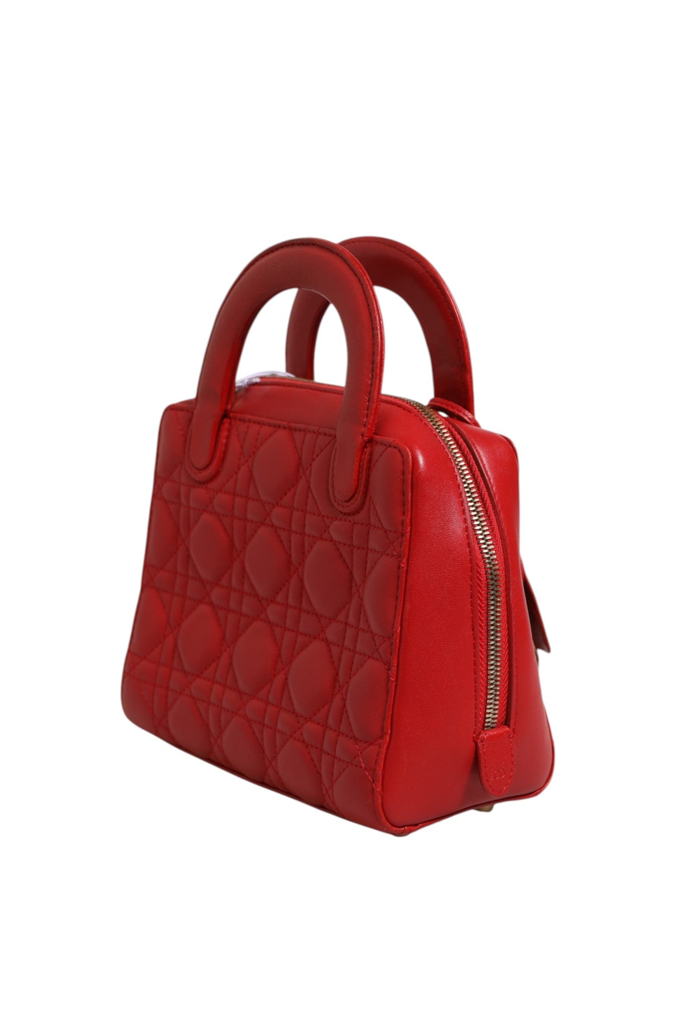 Indulge in the allure of the Christian Dior Small Dior Toujours Bag, crafted from exquisite black Macrocannage calfskin, embodying timeless elegance and artisanal luxury.