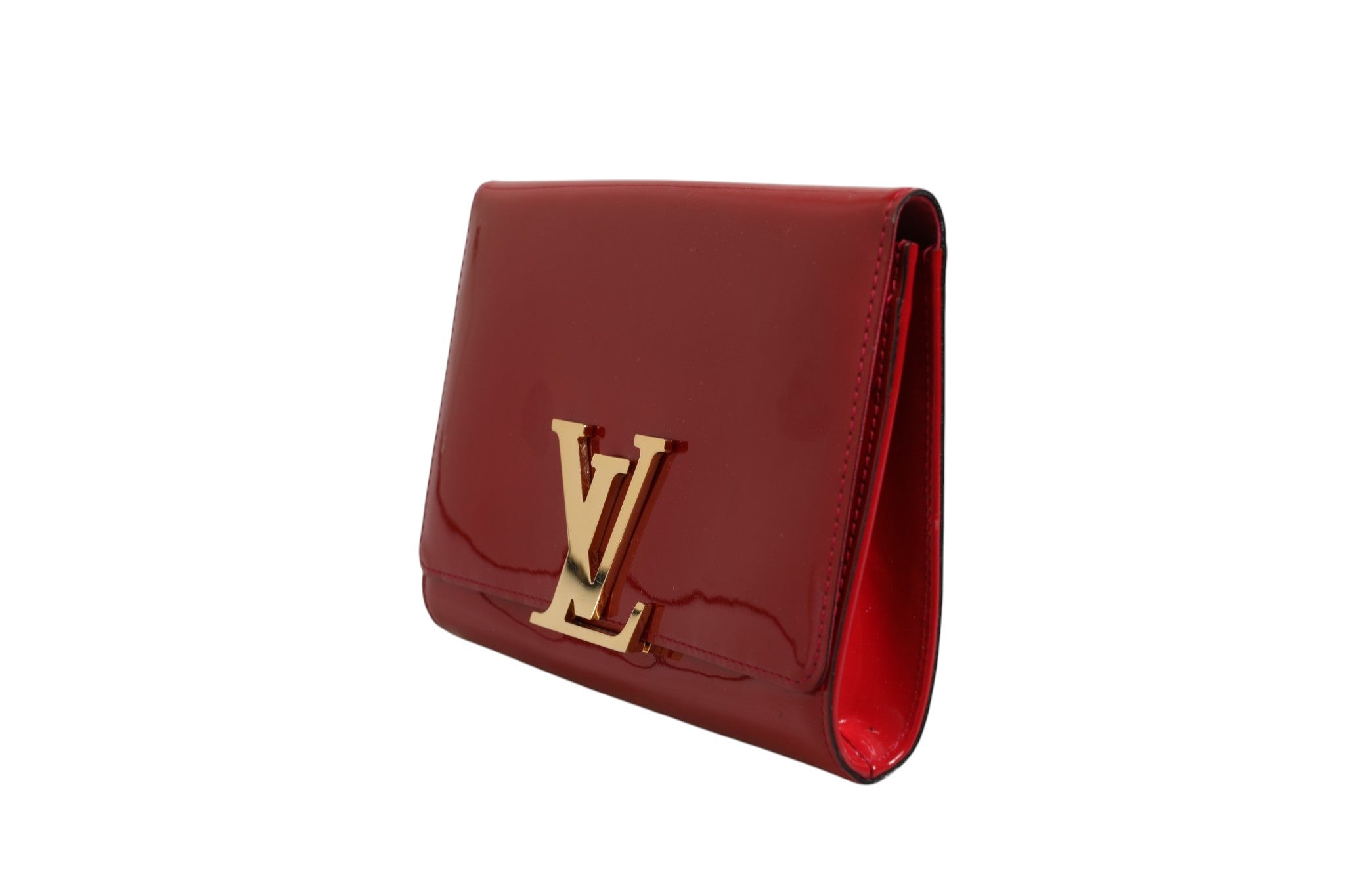 Indulge in the allure of the Louis Vuitton Louise PM Red Patent Leather Wallet On Chain, a masterpiece of luxurious craftsmanship that elevates every ensemble with timeless elegance.