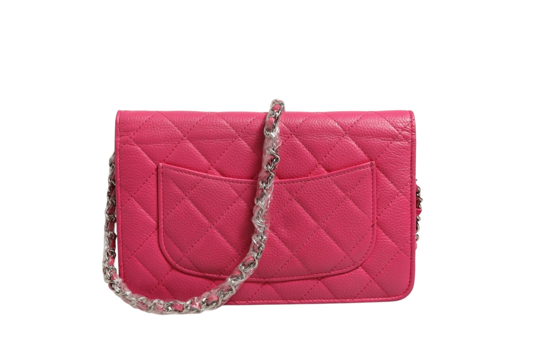 Chanel Pink Quilted Lambskin Wallet On Chain - Artisanal Luxury