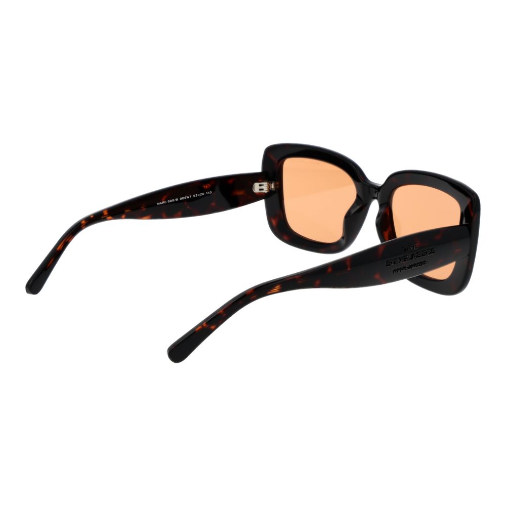 Elevate your style with Marc Jacobs Brown Plastic Sunglasses, a luxurious blend of exquisite craftsmanship and striking design, perfect for the discerning connoisseur.