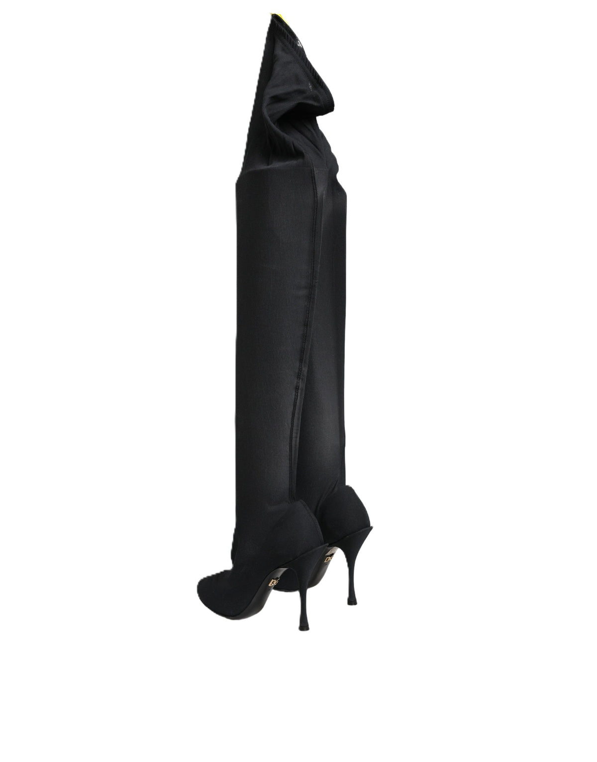 Dolce & Gabbana Black Stretch Socks Knee High Boots - Luxury Elegance