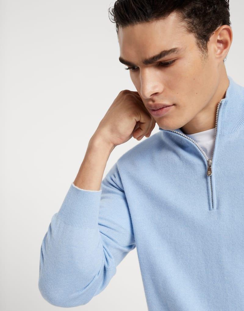 Brunello Cucinelli Turquoise Cashmere Sweater