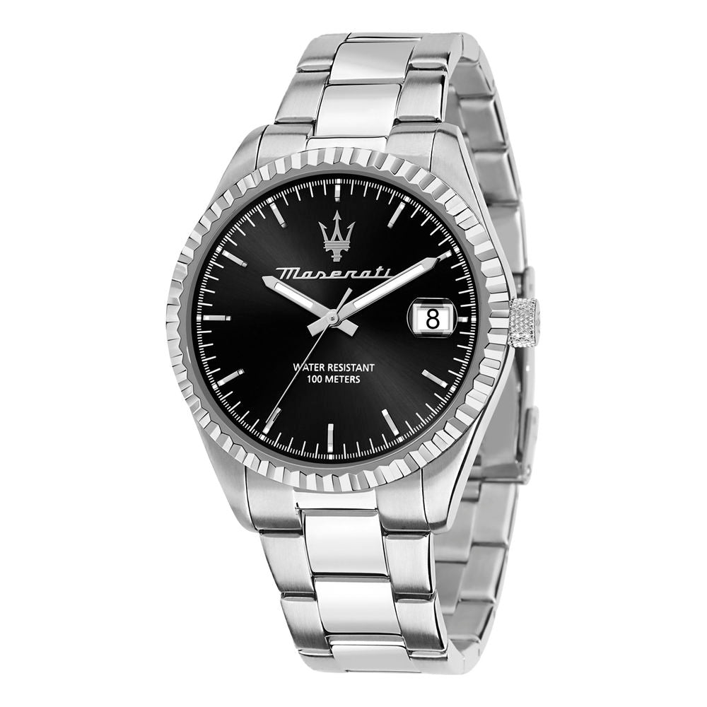 Maserati Silver Stainless Steel Dress Watch - Timeless Elegance