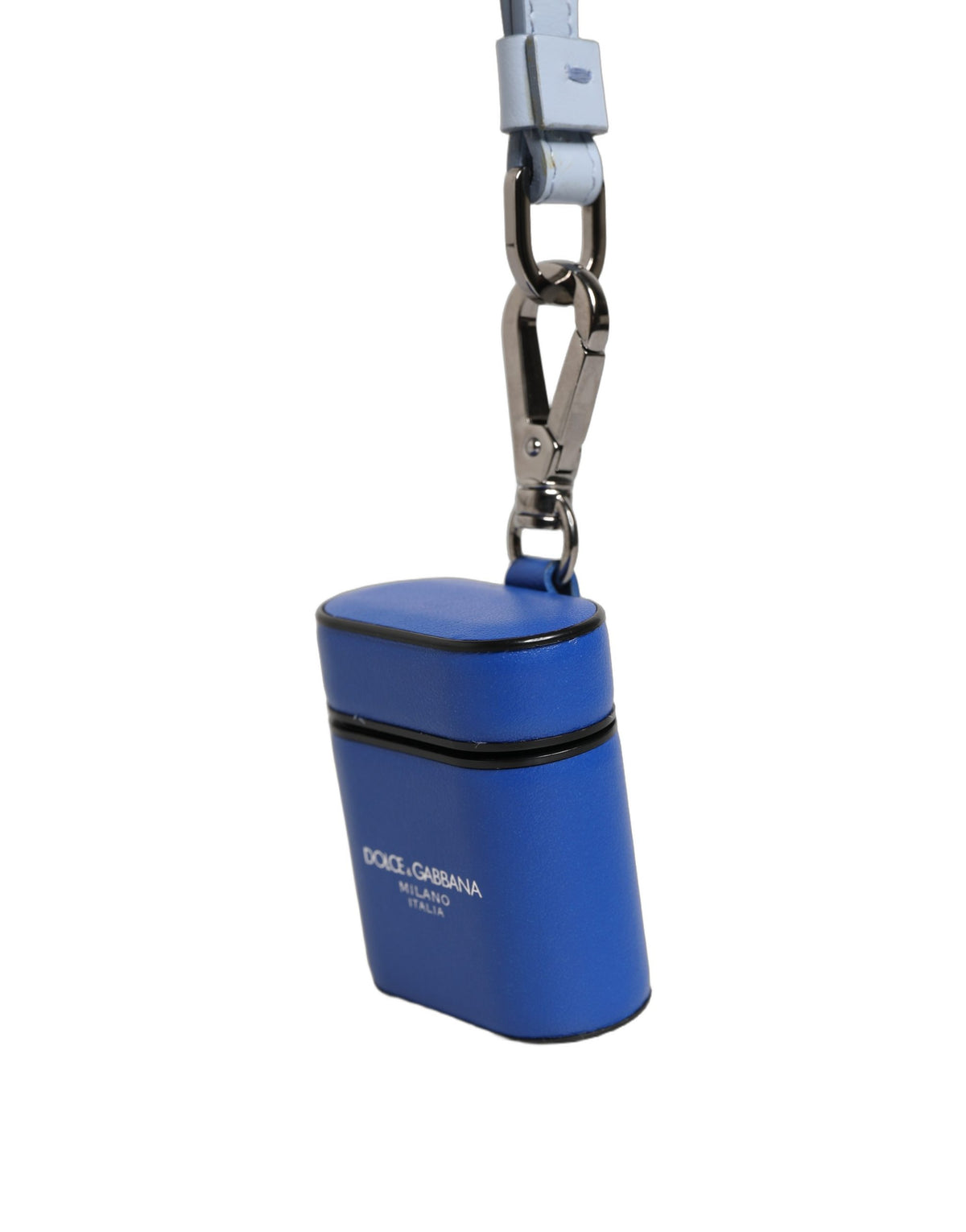 Dolce & Gabbana AirPods Case in Blue Calf Leather Luxury