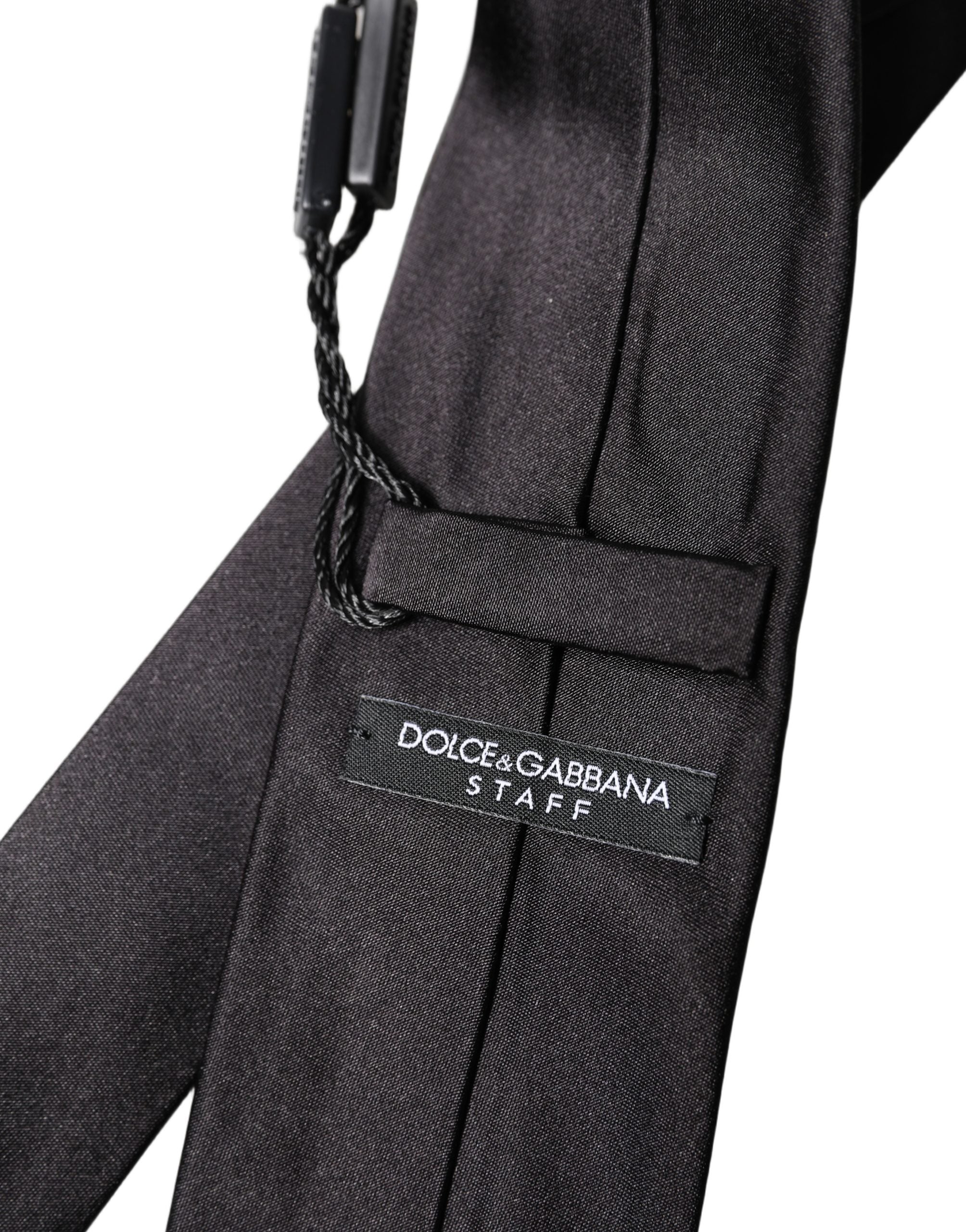 Dolce & Gabbana Black Silk Necktie - Timeless Italian Elegance