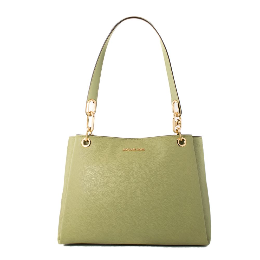 Elevate your style with the Michael Kors Bicolor Leather Handbag, a masterpiece of artisanal luxury that embodies sophistication and timeless elegance.