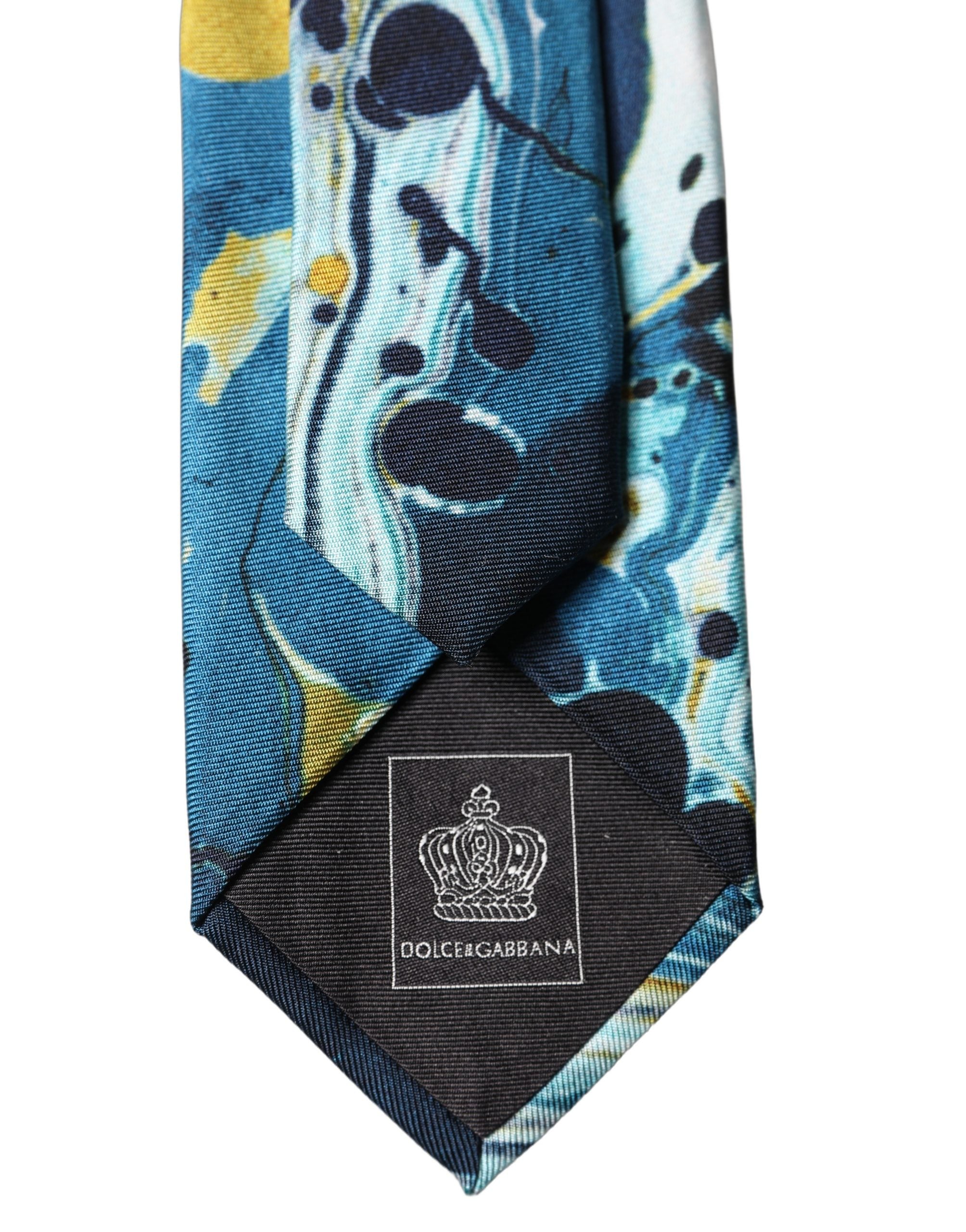 Dolce & Gabbana Multicolor Abstract Silk Necktie - Luxury Elegance