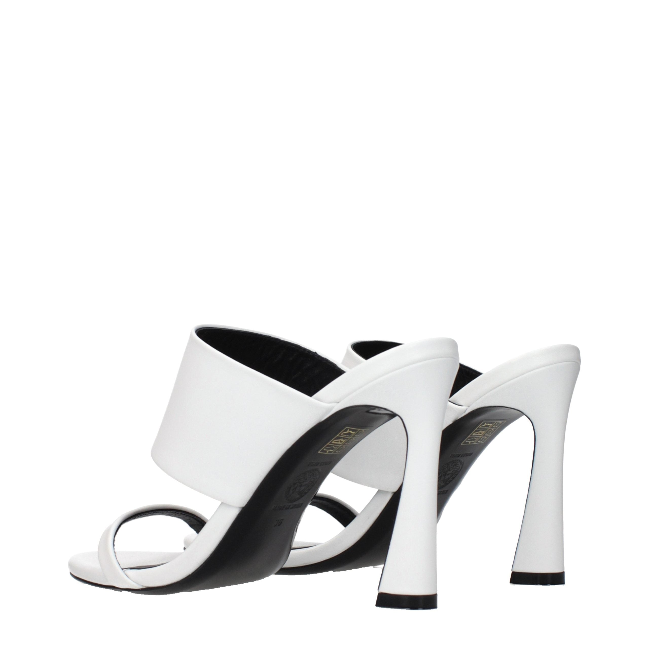 Versace Blue Leather Stiletto Heel Sandals