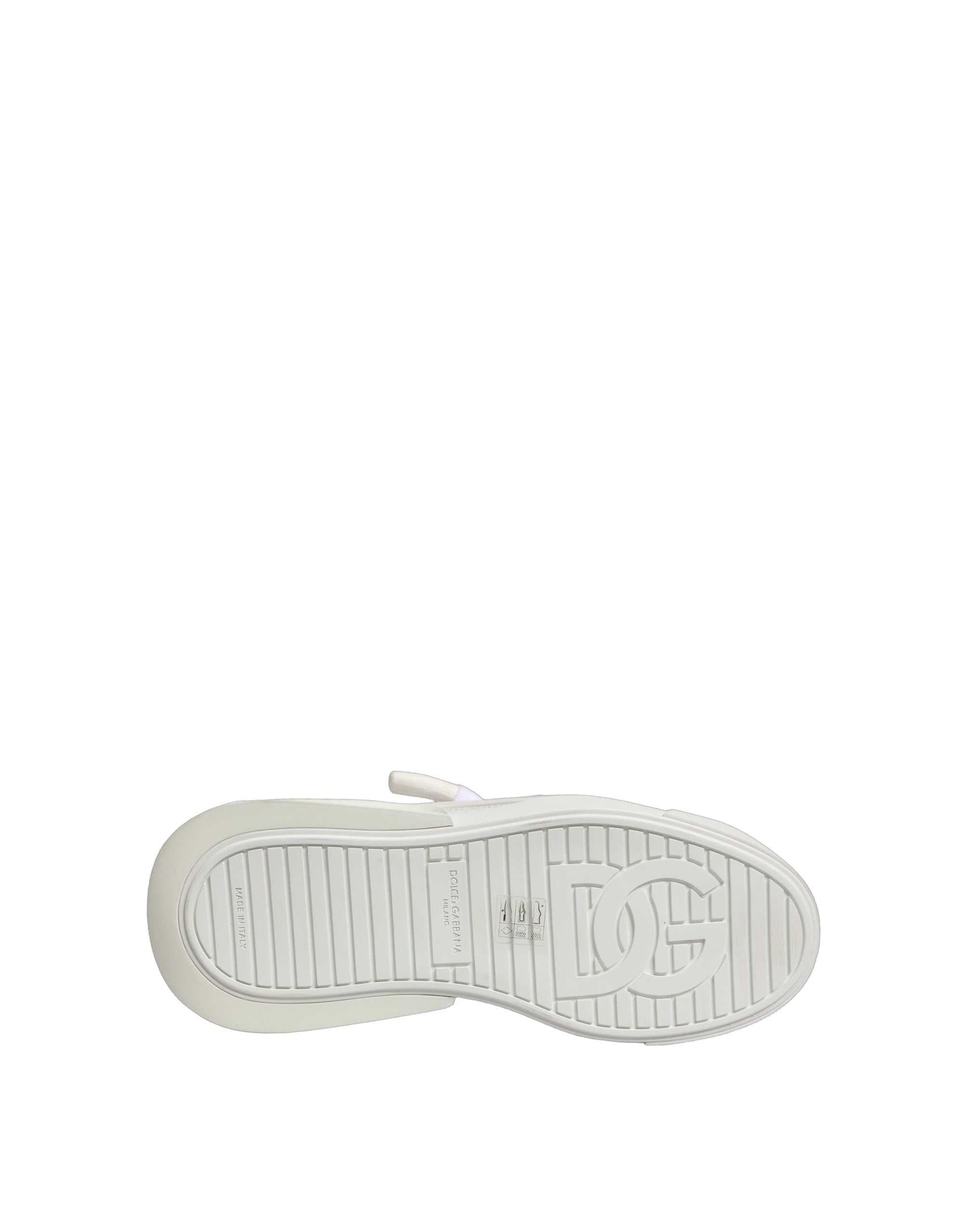 Dolce & Gabbana White Calfskin Leather Low Top Sneakers Shoes