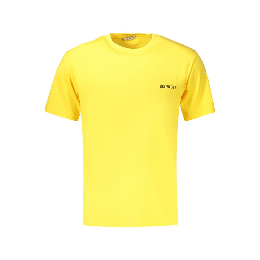 Bikkembergs Yellow Cotton T-Shirt - Artisanal Luxury Fashion