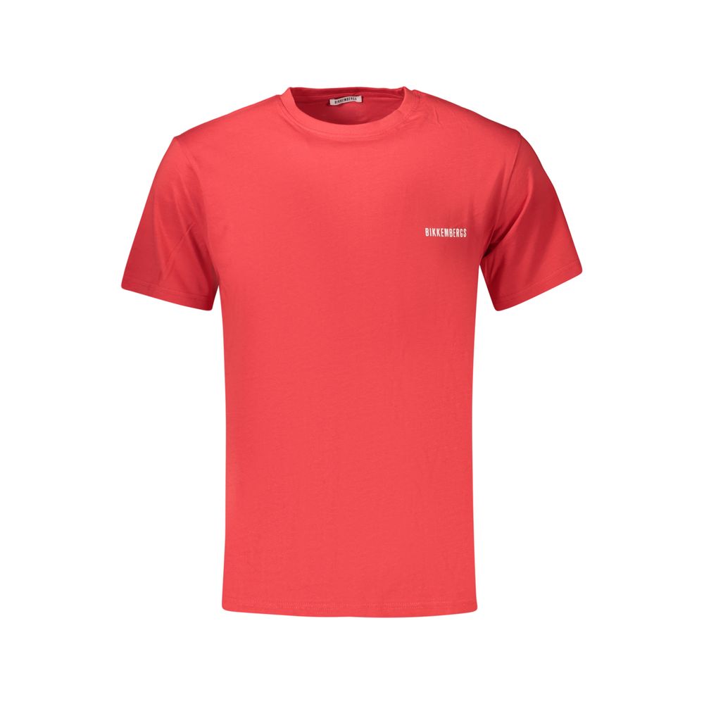 Bikkembergs Red Cotton T-Shirt - Designer Luxury Couture