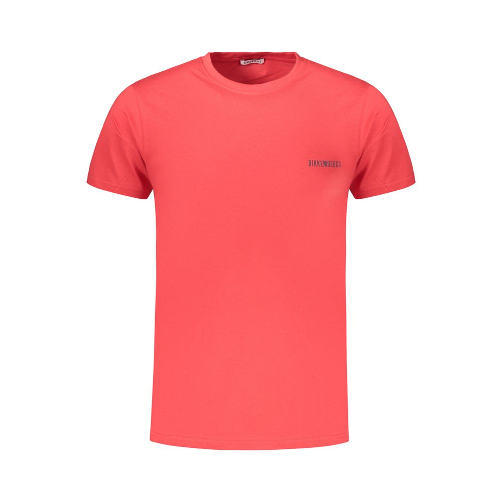 Bikkembergs Red Cotton T-Shirt - Designer Artisanal Luxury