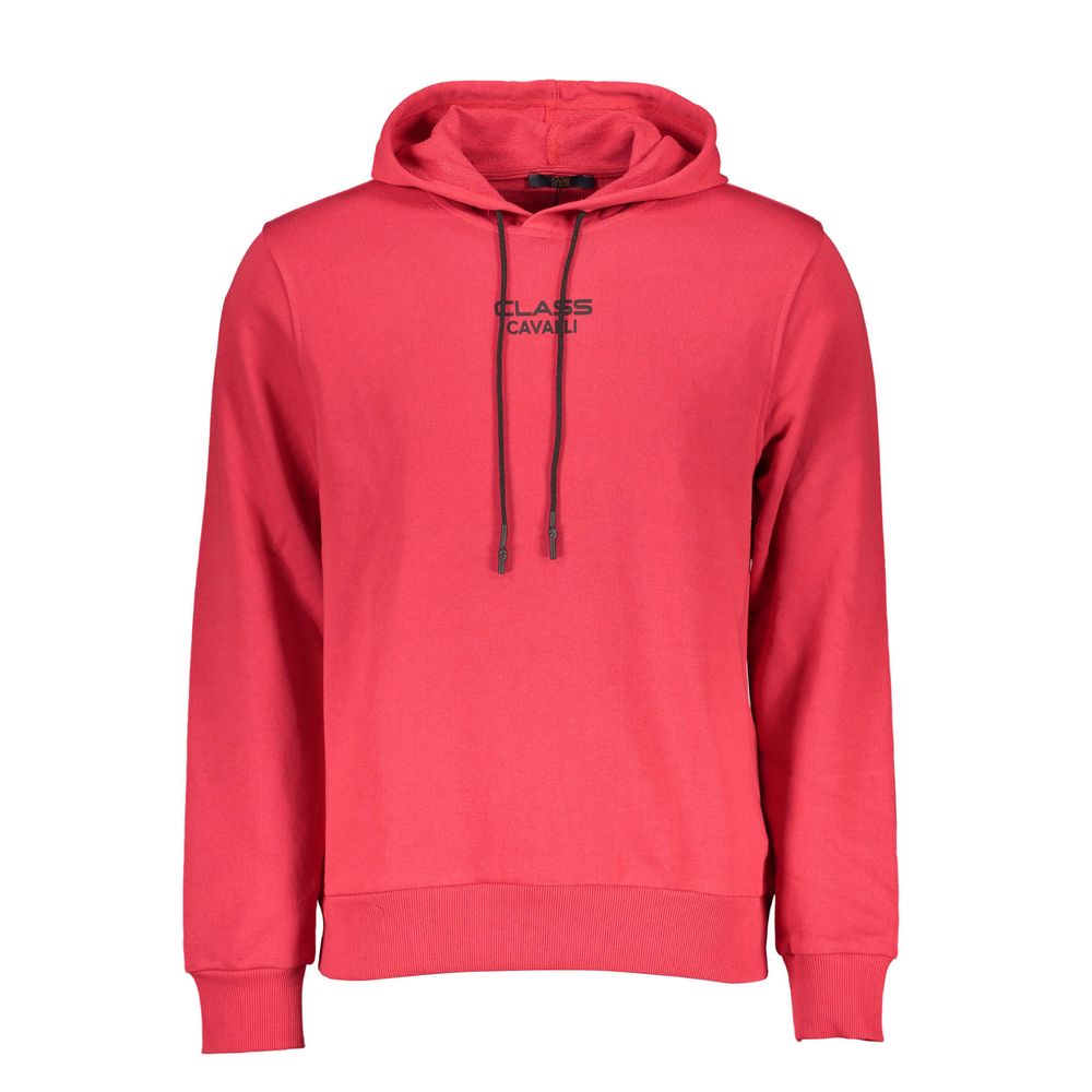 Elevate your wardrobe with the Cavalli Class Rosso Cotton Mens Sweatshirt, a luxurious blend of 100% cotton and iconic design, perfect for the discerning fashion connoisseur.