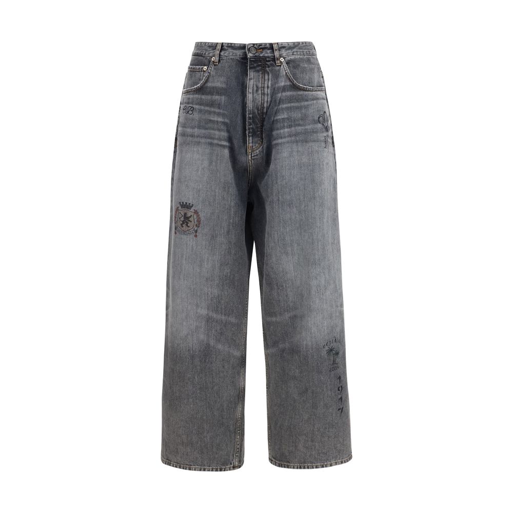 Balenciaga Gray Cotton Casual Pants – Artisanal Luxury Redefined
