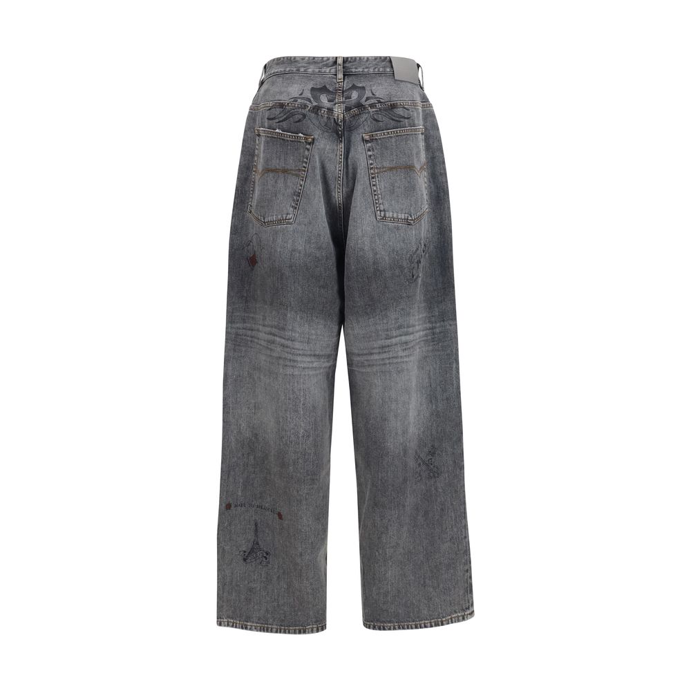 Balenciaga Gray Cotton Casual Pants – Artisanal Luxury Redefined