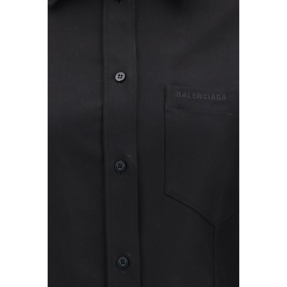 Balenciaga Black Cotton Dress Shirt