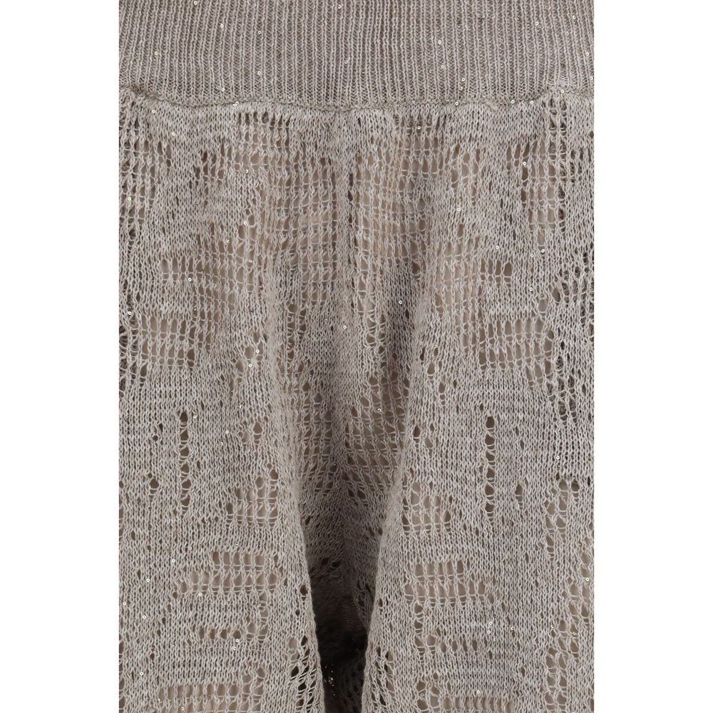 Brunello Cucinelli Beige Linen Casual Pants, Artisanal Luxury