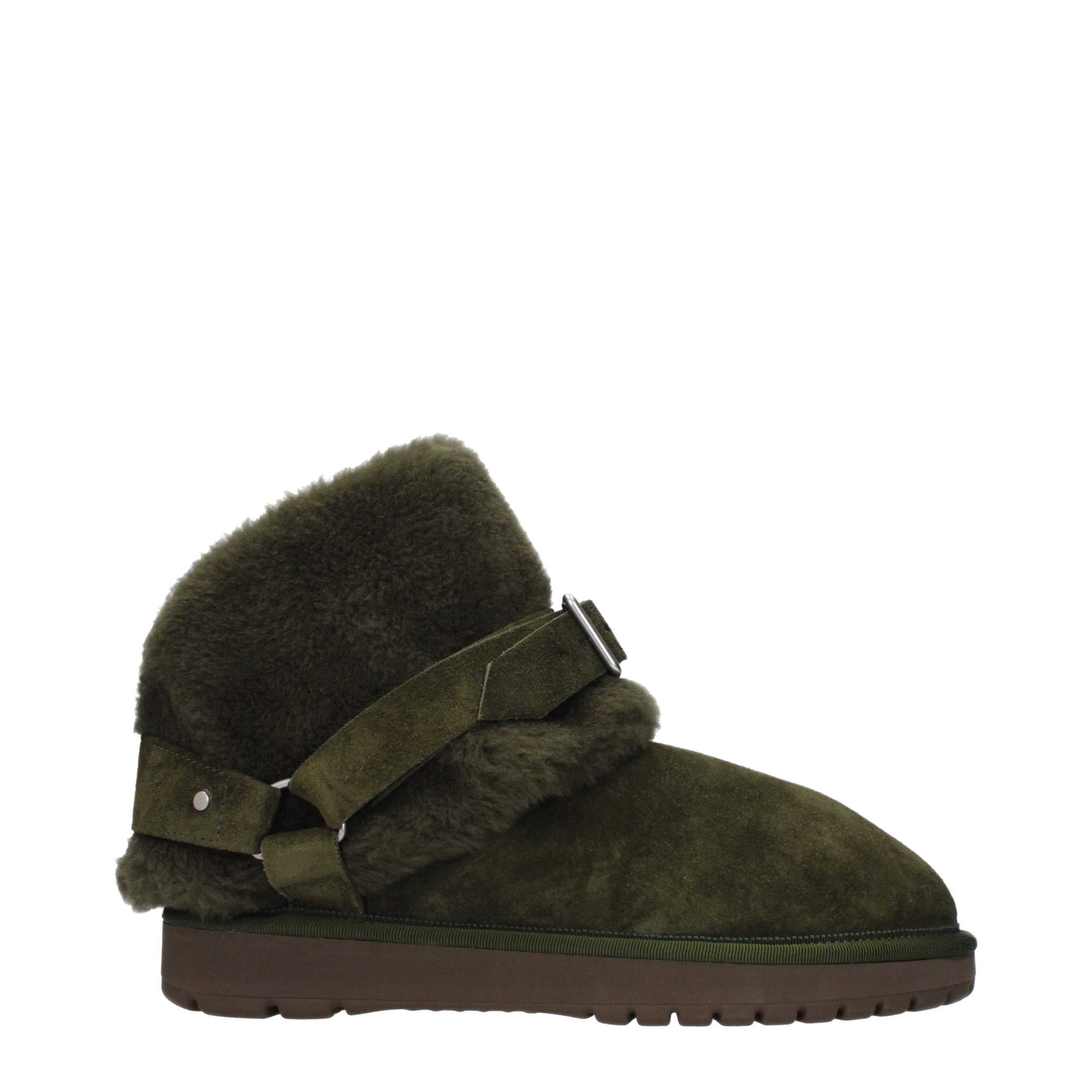 Burberry Green Leather Ankle Boots - Artisanal Luxury Footwear