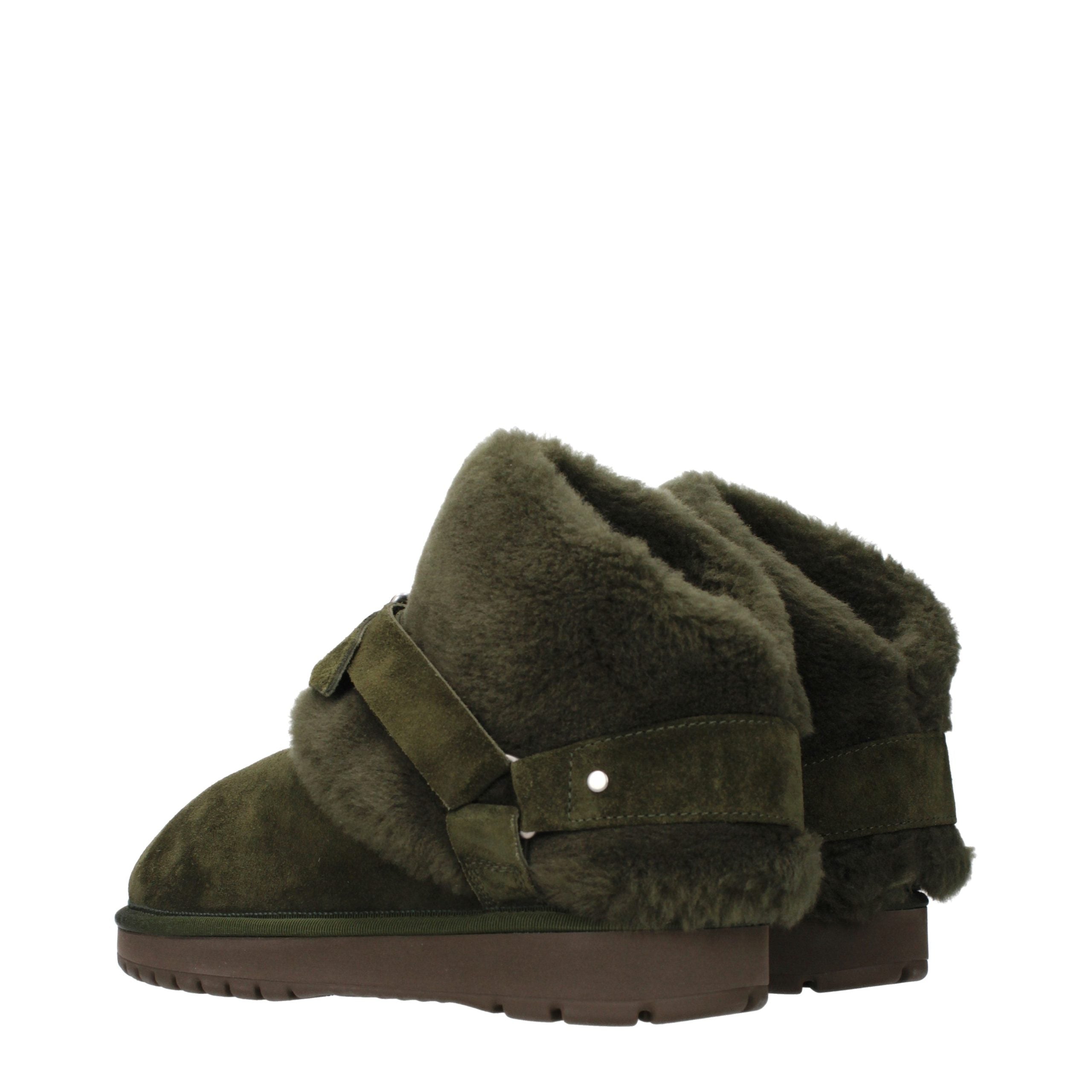 Burberry Green Leather Ankle Boots - Artisanal Luxury Footwear