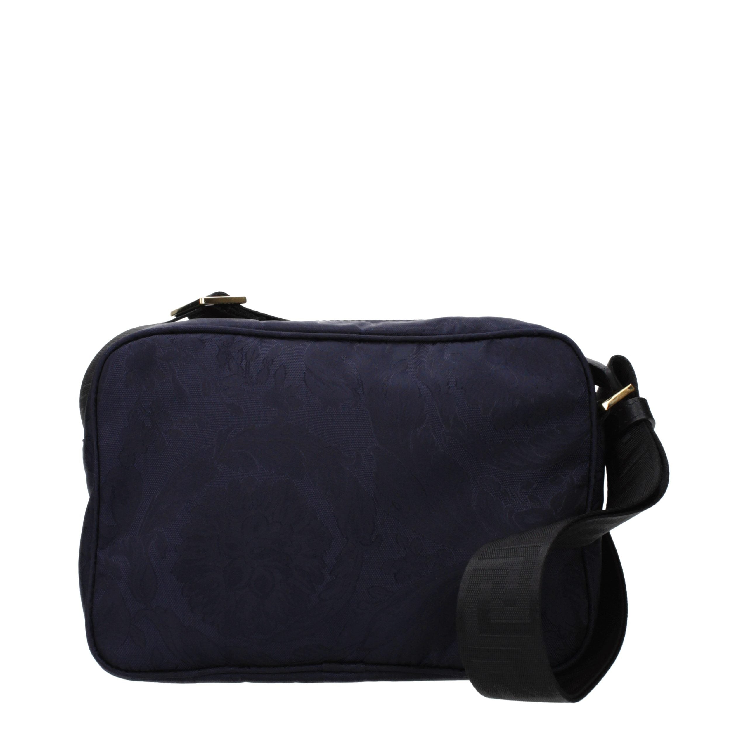 Indulge in the Versace Blue Fabric Crossbody Bag, a masterpiece of exquisite craftsmanship that elevates any ensemble with timeless elegance and sophistication.