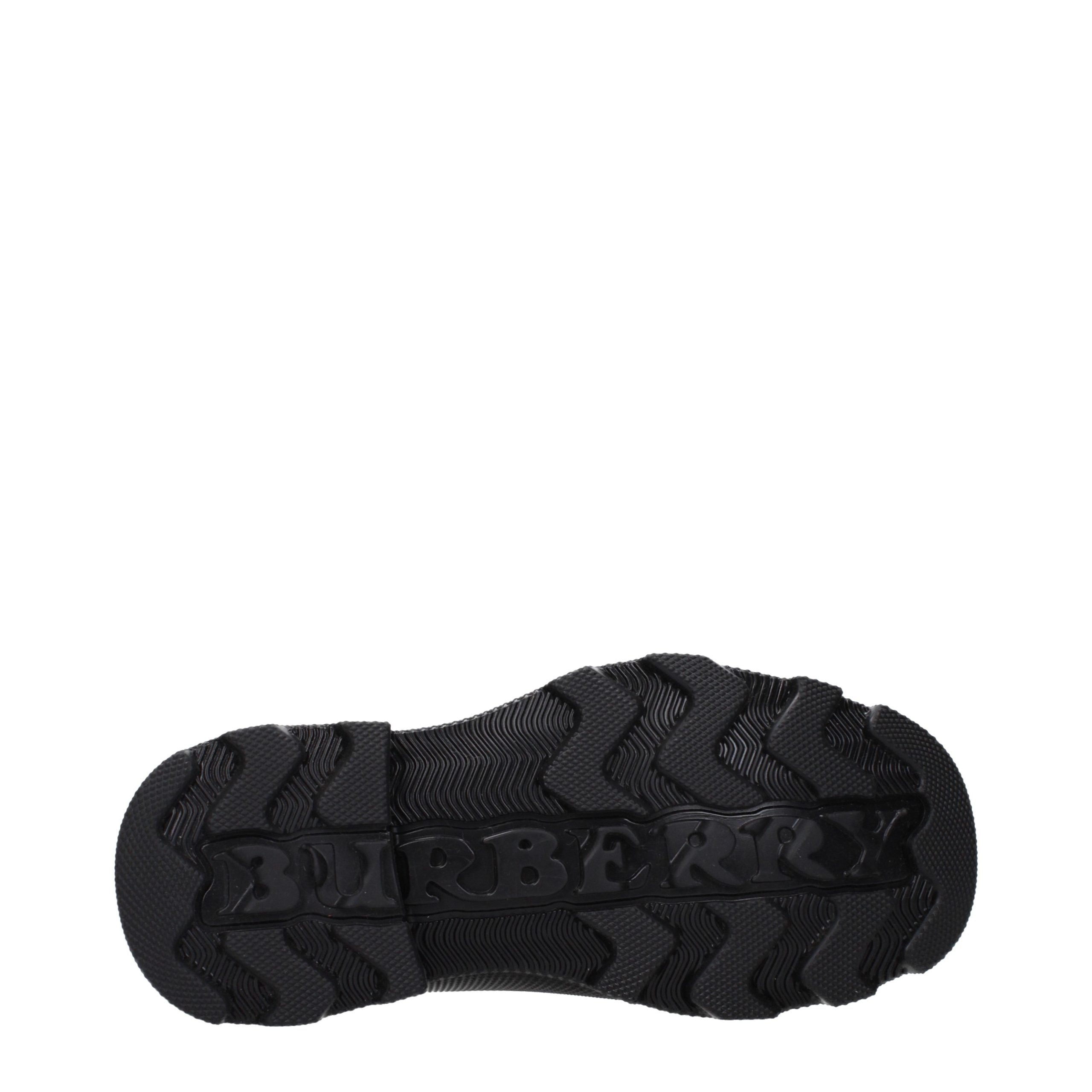 Burberry Black Cotton Ankle Boots - Artisanal Luxury Elegance
