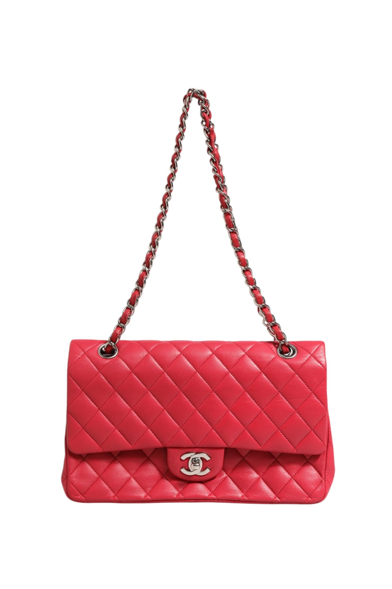 Chanel Classic 25 Medium Flap Bag - Artisanal Luxury Red Elegance