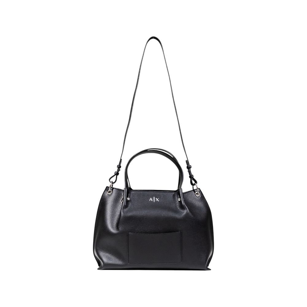 Discover the Armani Exchange Black Polyester Handbag, a fusion of elegance and functionality from the FW25 collection, designed for the discerning individual.