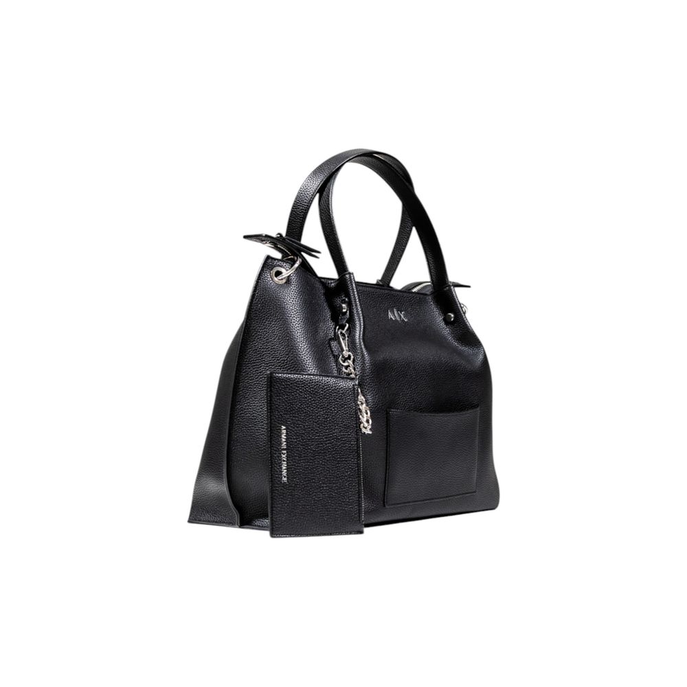 Discover the Armani Exchange Black Polyester Handbag, a fusion of elegance and functionality, crafted for those who embrace luxury in every moment.