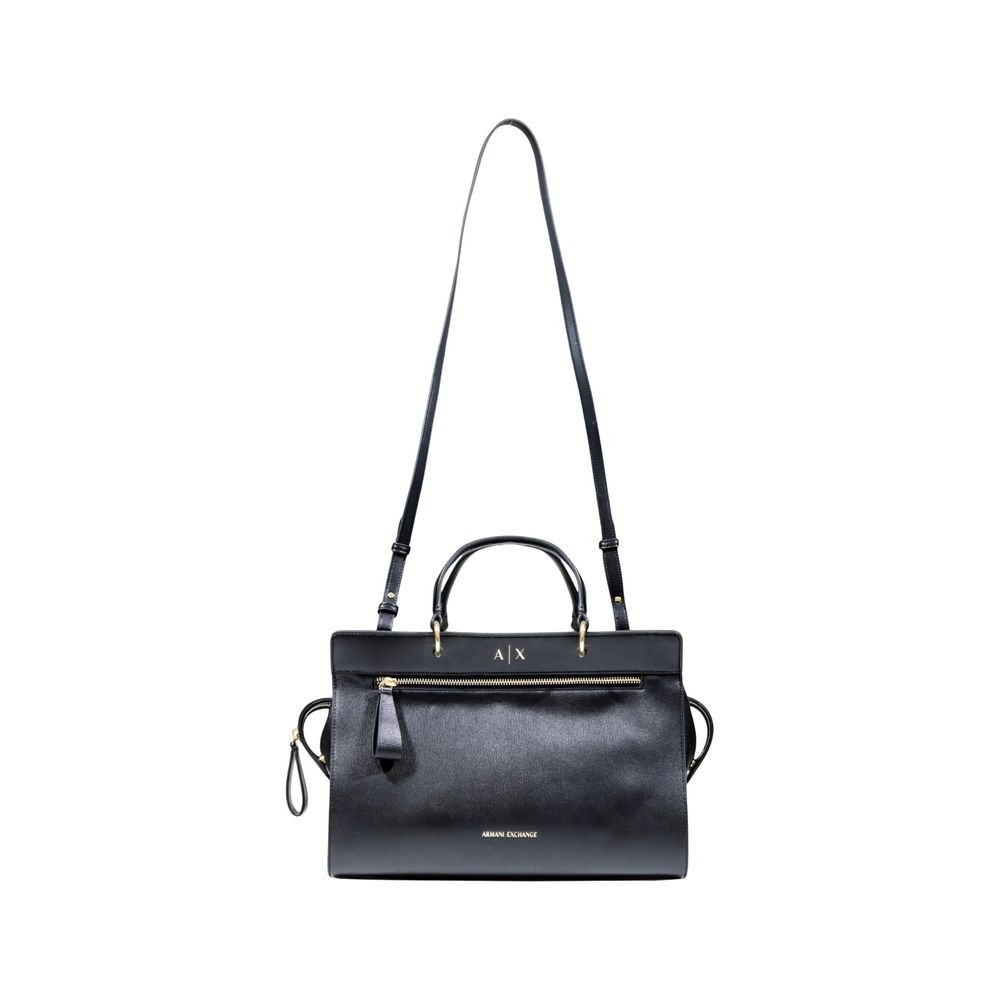 Elevate your style with the Armani Exchange Black Polyester Handbag, a luxurious blend of sophistication and practicality, perfect for the discerning individual.