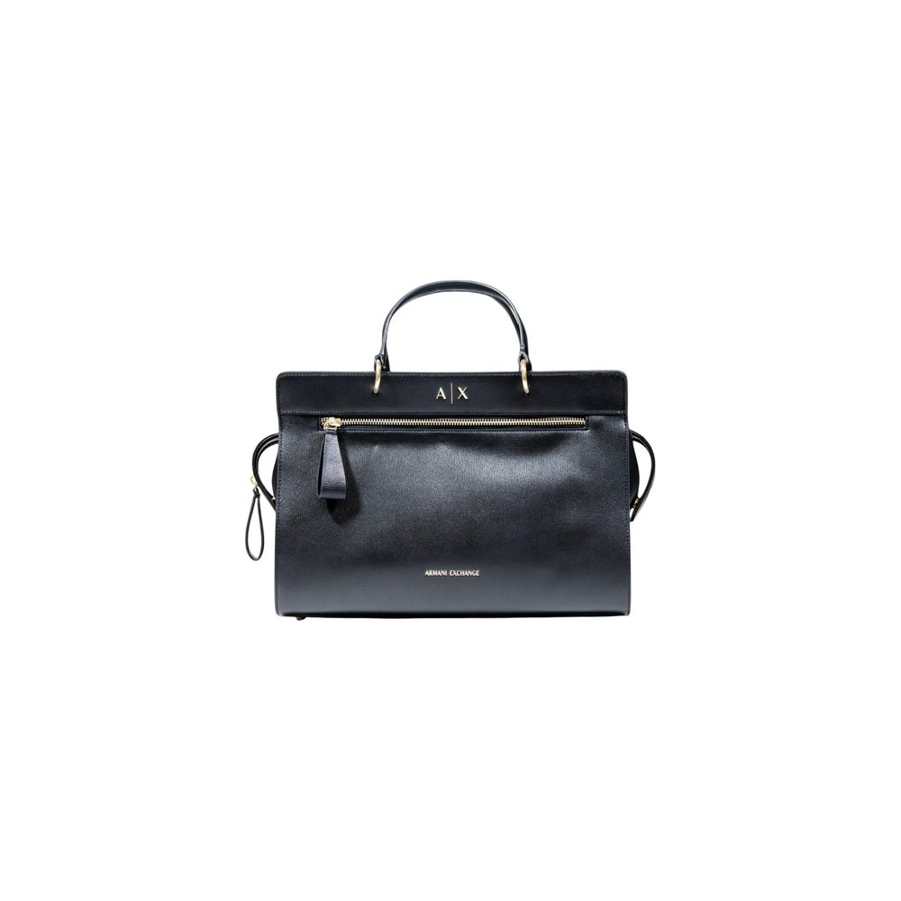 Elevate your style with the Armani Exchange Black Polyester Handbag, a luxurious blend of sophistication and practicality, perfect for the discerning individual.