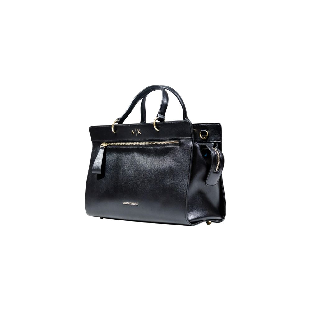 Discover the Armani Exchange Black Polyester Handbag, a sophisticated blend of luxury and practicality, crafted for those who embody elegance and timeless style.