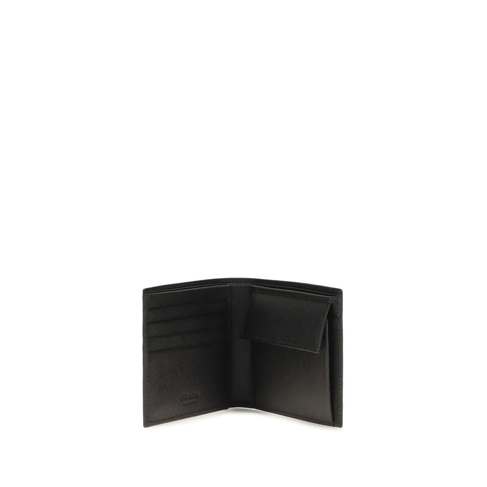 Prada Black Calf Leather Bos Taurus Wallet - Luxe Elegance