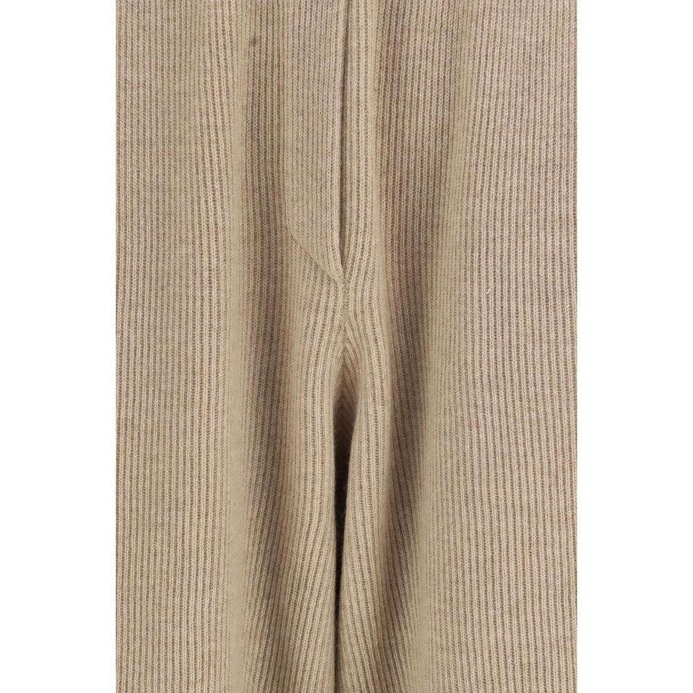Brunello Cucinelli Beige Cashmere Casual Pants | Artisanal Luxury