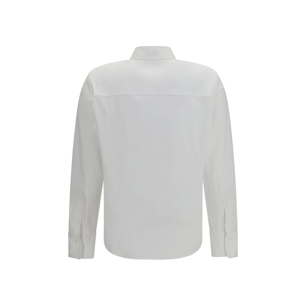 Brunello Cucinelli White Cotton Dress Shirt, Artisanal Elegance