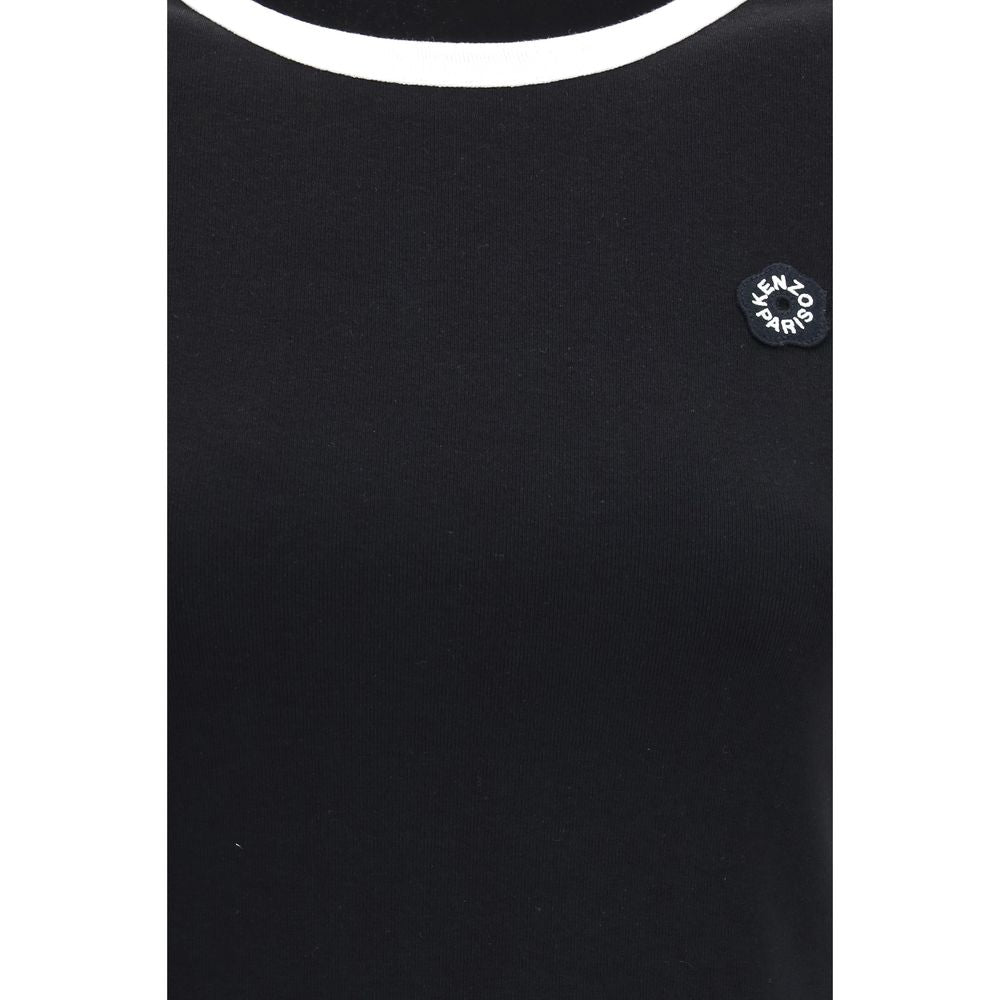 Indulge in the exquisite Kenzo Black Cotton T-Shirt, a luxurious blend of comfort and elegance, featuring the iconic Boke Flower 2.0 badge for timeless sophistication.