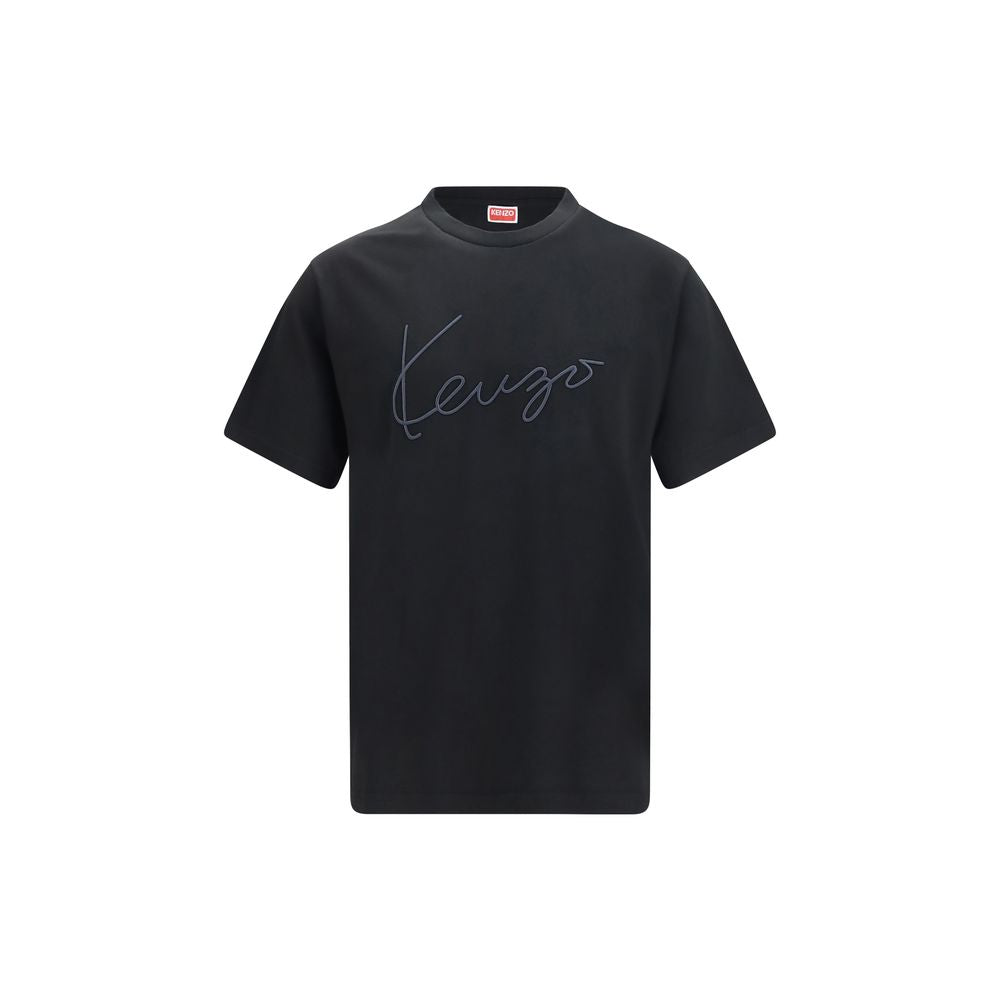 Discover the Kenzo Black Cotton T-Shirt, a luxurious staple crafted from soft jersey, embodying sophistication and timeless elegance for the discerning individual.
