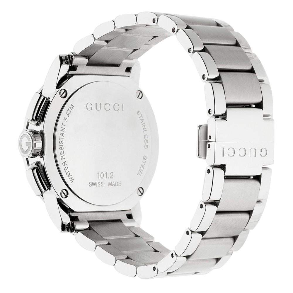 Discover the Gucci Gray Stainless Steel Dress Watch, a symbol of sophistication and precision, designed for those who embrace elegance and timeless luxury.