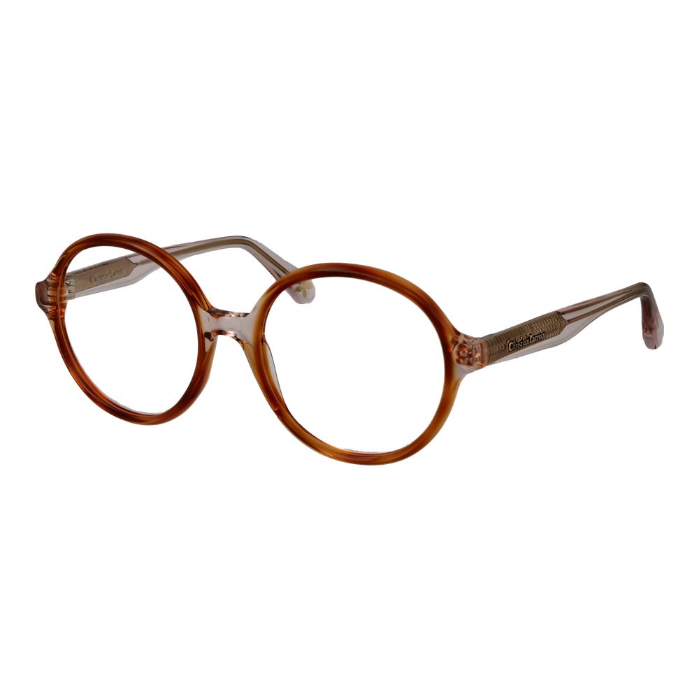 Christian Lacroix Brown Acetate Glasses, Artisanal Luxury Frames