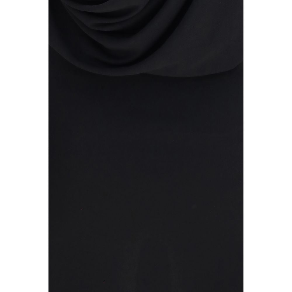 Jacquemus Black Viscose Cocktail Dress - Elegant Couture Luxury