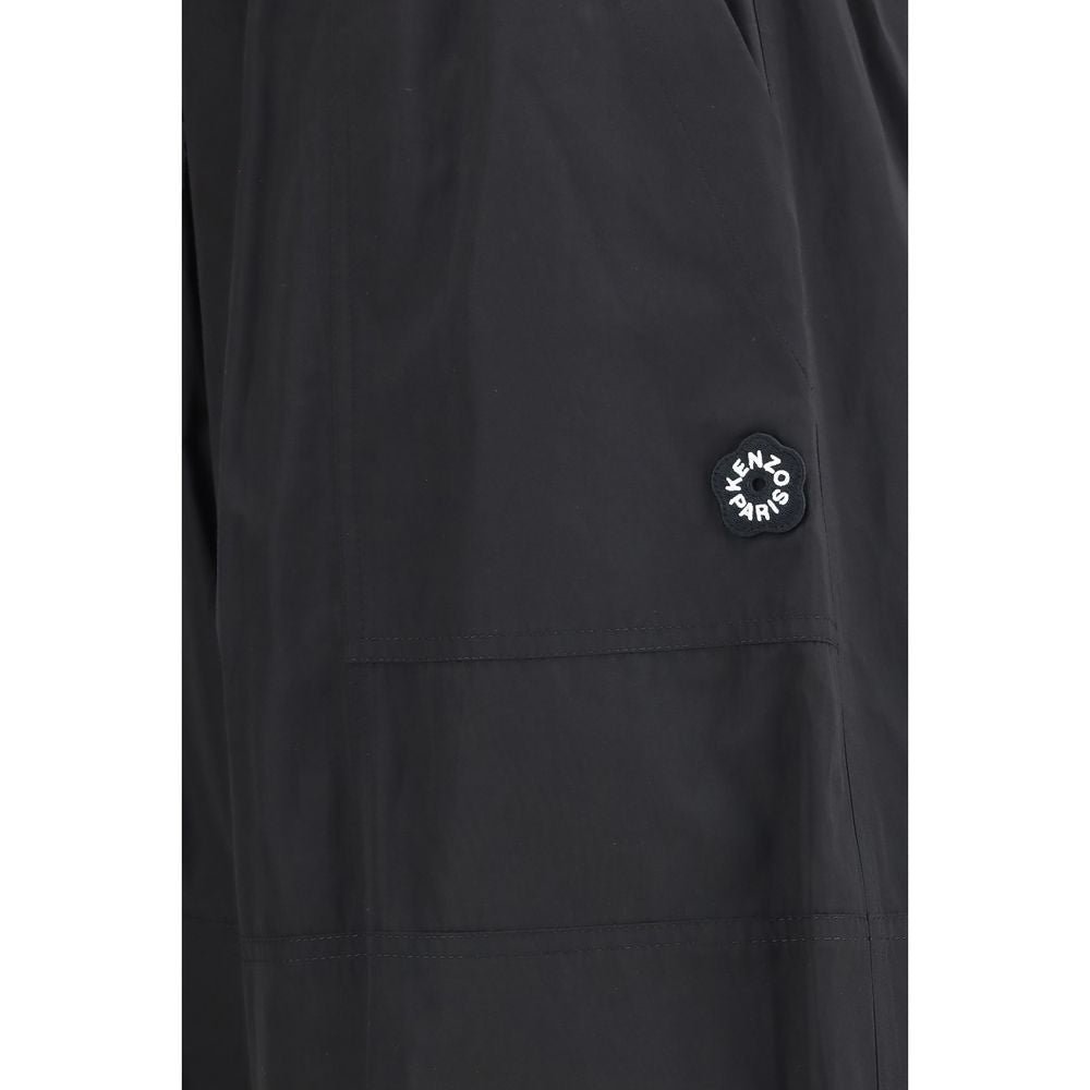 Elevate your wardrobe with Kenzo's Black Polyester Casual Pants, a luxurious blend of comfort and style, perfect for the discerning individual seeking sophistication.