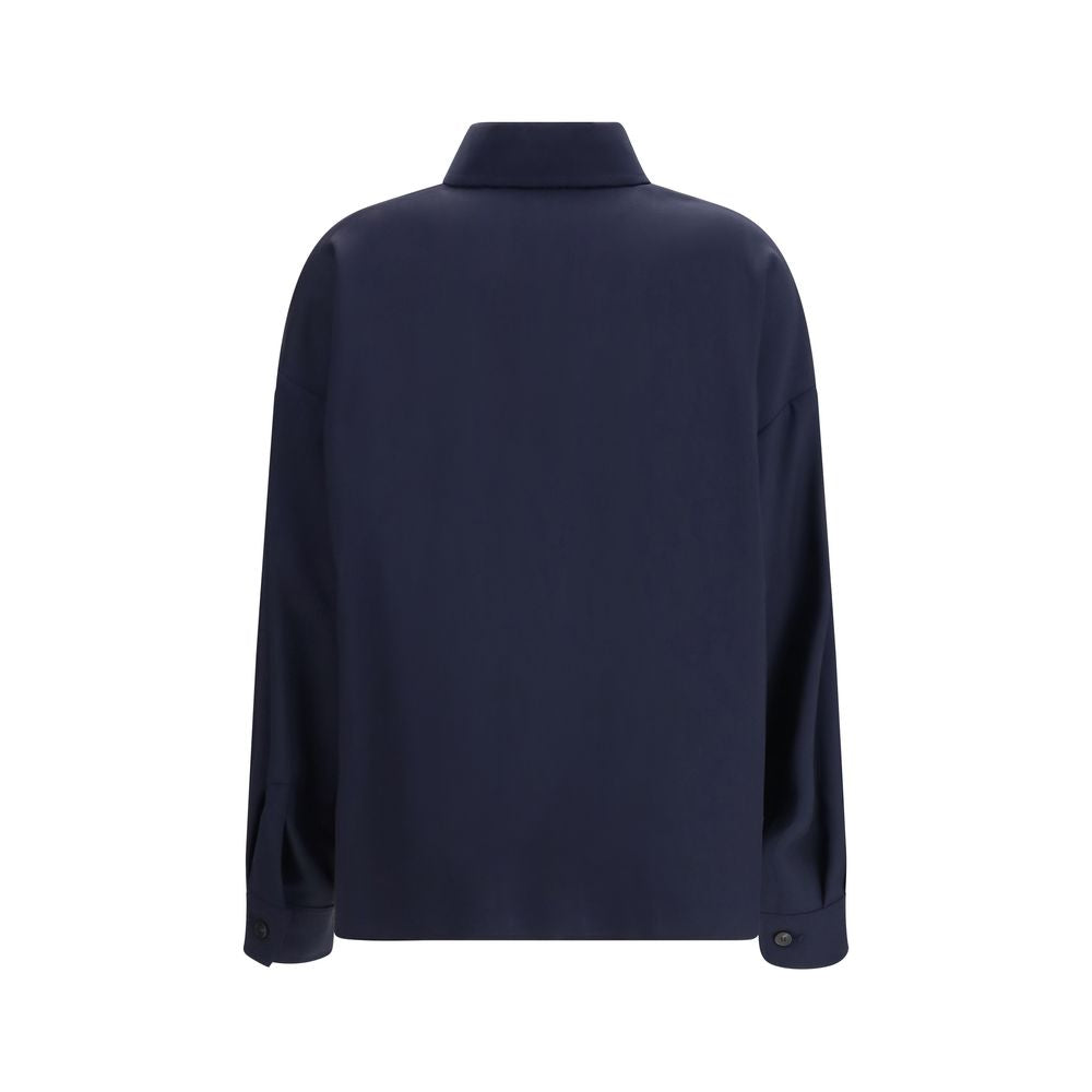 Max Mara Blue Wool Oves Aries Jacket, Luxe Artisanal Elegance